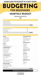 How To Budget Your Money In 4 Simple Steps In 2020 Financial Planning Budget Budgeting Worksheets Financial Planning Printables