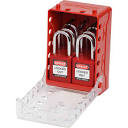 BRADY Portable Group Lock Box - Red, Wall Mounted, Plastic. Red ...