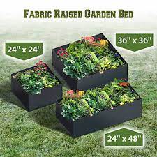 The liner will help prolong the planter's life. Rectangle Fabric Raised Garden Bed Herb Flower Vegetable Plants Bed Planter Box Ebay