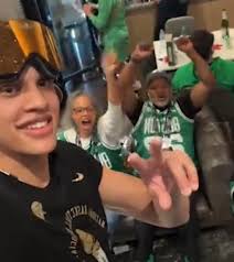 Jordan celebrates with his family