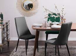 Heidi velvet dining chairs, set of 2, gray by meridian furniture (79) $330$525. Set Of 2 Velvet Dining Chairs Grey Clayton Beliani De