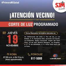En caso de que en tu domicilio resida una persona electrodependiente y requieras, por tanto, de un suministro eléctrico ininterrumpido, debes comunicarlo a tu comercializadora para que identifique tu contrato con esta condición, y en caso de verte afectado por un corte programado, debes ponerte en contacto con nosotros en el teléfono 900 878. Corte De Luz Municipalidad De San Juan De Miraflores Facebook