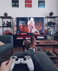 It S All About Gaming And That Amazing Interior This Is Amazing Living Room Setup Video Game Room Design Game Room Design