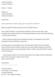 Jenis kurma yusuf taiyoob akhbar berita harian online lirik lagu pangako sayo kepentingan bahan bantu mengajar pdf klinik ibnu sina senawang ebrim 2018 status check 150 yen to myr bahasa melayu ke bahasa inggris. Contoh Surat Berhenti Kerja 2 Minggu Bahasa Melayu