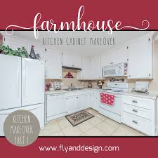 We skipped the sanding and priming part and just deglossed, painted the geige color, and then the top coat, she explains. Kitchen Cabinets Makeover On A Budget Farmhouse Fly And Design