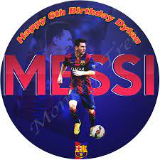 The arrival of lionel messi would be the ultimate icing on the cake. Messi Fc Barcelona Personalised Edible Cake Image The Monkey Tree