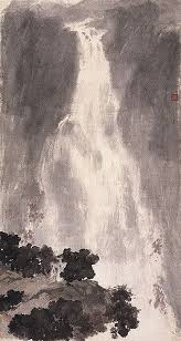 傅抱石 空谷飞瀑 waterfall paintings chinese painting chinese landscape