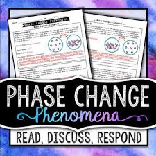 Phase Change Phenomena Read Discuss Respond Ngss Aligned Matter Activities Matter Interactive Notebook States Of Matter Worksheet