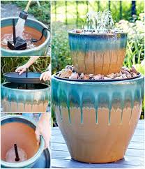 Do it yourself outdoor water fountain designs. Sea Inspired Water Fountain Ideas Diy Shop Coastal Decor Ideas Interior Design Diy Shopping