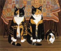 Cat Portraits Cats Family Mimi Vang Olsen Kedi Sulu Boya Ve Baski