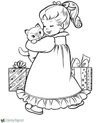 Printable cat coloring pages for preschool, kindergarten and elementary schools are available for cats are cute and adorable playmates to their masters. 100 Christmas Printable Worksheets Christmas Coloring Sheets Christmas Present Coloring Pages Vintage Coloring Books