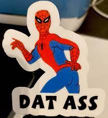 Dat Ass Spiderman Retro Comic Book Pointing Sticker Funny Decal | eBay