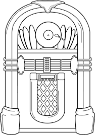 Try playing the free 50s sock hop party games with the kids. Jukebox Coloring Page Sock Hop Party Sock Hop Sock Hop Decorations
