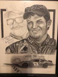 Nascar Jeff,Terry,Dale Wall Art 10x8 New