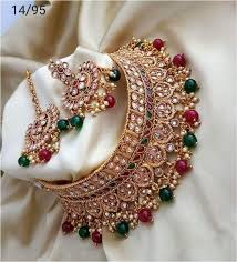 Designer Kundan Choker Necklace Fashionvibes Bridal Gold Jewellery Wedding Necklace Set Indian Wedding Jewelry