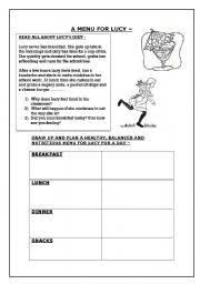 Rather than see it as unwelcome and to be avoided, pressure can provide an essential opportunity for development and learning. A Menu For Lucy Healthy Lifestyle Esl Worksheet By Jesssa