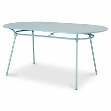 Table haute en promotion chez castorama. Table De Jardin En Metal Gloria 160 X 90 Cm Vert Phenix Castorama
