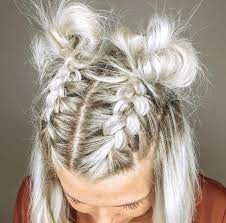 Blonde Braided Hairstyles Braidedhairstyles Braidedhairstylesforblackwomen Braidedhair Brai Short Hair Styles Easy Hairdos For Short Hair Short Hair Styles