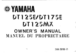 Yamaha dt 125 r wiring diagram jcpsc org. Yamaha Dt125 E Dt175 E Dt125 Mx Owner S Manual Pdf Download