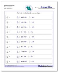 Https Www Dadsworksheets Com Percentages Fraction Worksheets To Percent Worksheets Percen Fractions Worksheets Fractions Decimals Percents Math Worksheets