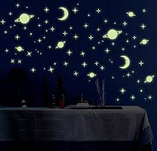 Galaxy Of Stars Radium Glow In The Dark Wall Sticker Star Decoration On Top Or Side Walls Wall Decor Stickers Kids Wall Decals Wall Stickers Kids