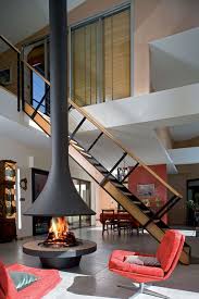 Woodburning Cheminee Design Maison Design Cheminee Centrale