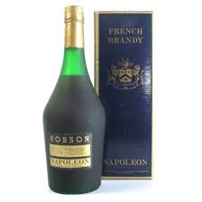 500 for a 750 ml bottle. Hobson Napoleon Brandy Whisky Auctioneer