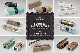 Food Pastry Boxes Mockup Bundle Take Out Packaging Mockups Packaging Mockup Packaging Stickers Box Mockup