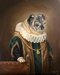 Special gifts for pet lovers! Renaissance Pet Portrait Commission I Did A Year Ago Such A Fun Piece To Paint 16x20 Oil On Canvas Painting