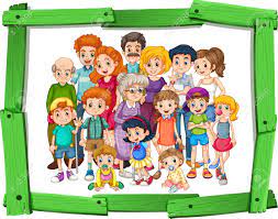 Download 90 royalty free family picture frame clipart border vector images. Family Members In Wooden Photo Frame Royalty Free Cliparts Vectors And Stock Illustration Image 39768100