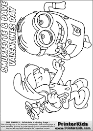 40+ minion valentine coloring pages for printing and coloring. Coloring Page With Smurfette Trying To Kiss With Her Eyes Closed And A Rose In Her Hand Next To He Coloring Pages Minions Coloring Pages Disney Coloring Pages