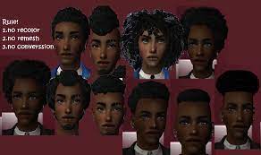 Sims2 Male Afro Sims 2 Makeup Sims 2 Hair Afro Men
