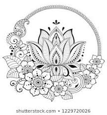 Similar Images Photos And Vectors Stock On Circular Pattern Shaped Mandala With Lotus For Henna In 2020 Flower Pattern Drawing Henna Drawings Lotus Flower Henna