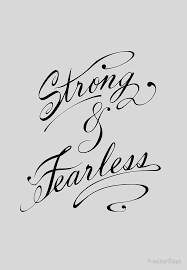 Strong Fearless Tattoo Script Design Black By Freakorgeek Fearless Tattoo Tattoo Script Strong Tattoos
