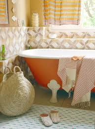 Pin By Sarah Johnson On Bath Orange Bathrooms Beautiful Bathrooms Design Sponge