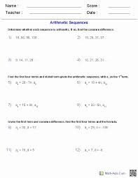 50 Arithmetic Sequences And Series Worksheet Chessmuseum Template Library Arithmetic Sequences Geometric Sequences Algebra 2 Worksheets