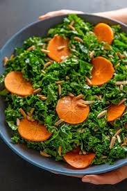Kale Salad With Persimmons Whole30 Vegan Nom Nom Paleo Recipe In 2020 Paleo Salad Recipes Winter Salad Healthy Vinaigrette Recipes