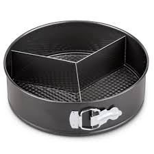 Set of 6 wilton decorator preferred round scalloped edge cake separator plate. 10 Inch Springform Pan Cheesecake Pan W Removable 3 Section Divider Walmart Com Walmart Com