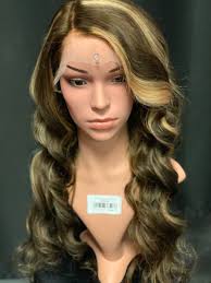 This is normal because it is unique hair design which makes hairstyle more full and natural.please read the image guide or contact us freely. Full Lace Wig Body Wavy Dark Brown Honey Blonde Highlights