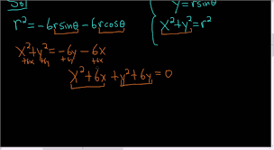 Converting The Polar Equation R 6sin Theta 6cos Theta Into Rectan Math Videos High School Math Theta