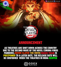 Kimetsu no yaiba's anime was something of a surprise hit. The Release Date Of Demon Slayer The Movie Mugen Train Got Postponed In India Anime News India