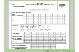 Application for an entry visa form 14a (202kb). Singapore Tourist Visa Form India