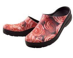 Jollys Roses Picture Clogs Womens Size 8 38 All Weather Garden Shoes Alsa Jollys Clogs