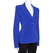 3.6 out of 5 stars. Giorgio Armani Blue Wool Blend Ribbed Knit Jacket M Giorgio Armani Tlc