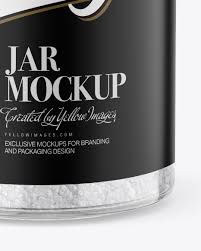 Download Salt Jar Mockup In Jar Mockups On Yellow Images Object Mockups PSD Mockup Templates