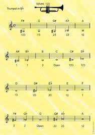Trumpet Fingering Chart For Beginners Essential Yookamusic