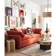 Plush Sofa Value City Furniture And Mattresses Red Couch Living Room Red Sofa Living Room Living Room Seating