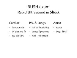 The rush exam (rapid ultrasound in shock examination), presented in this article, represents a comprehensive algorithm for the integration of bedside ultrasound into the care of the patient in shock. Pea Arrest Chest Compressions Aren T Enough Ppt Download