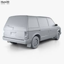 3d Model Of Dodge Caravan 1984 In 2020 Caravan 3d Model Dodge