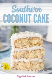 Southern Coconut Cake With Cream Cheese Frosting Recipe Coconut Cake Recipe Coconut Cream Cheese Frosting Cake Recipes Easy Homemade